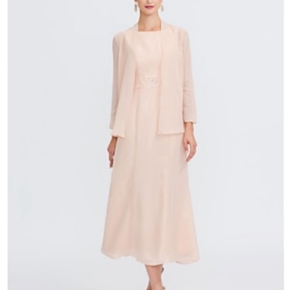 BNWT Stunning pink midi length tank dress attached jewelled belt matching jacket